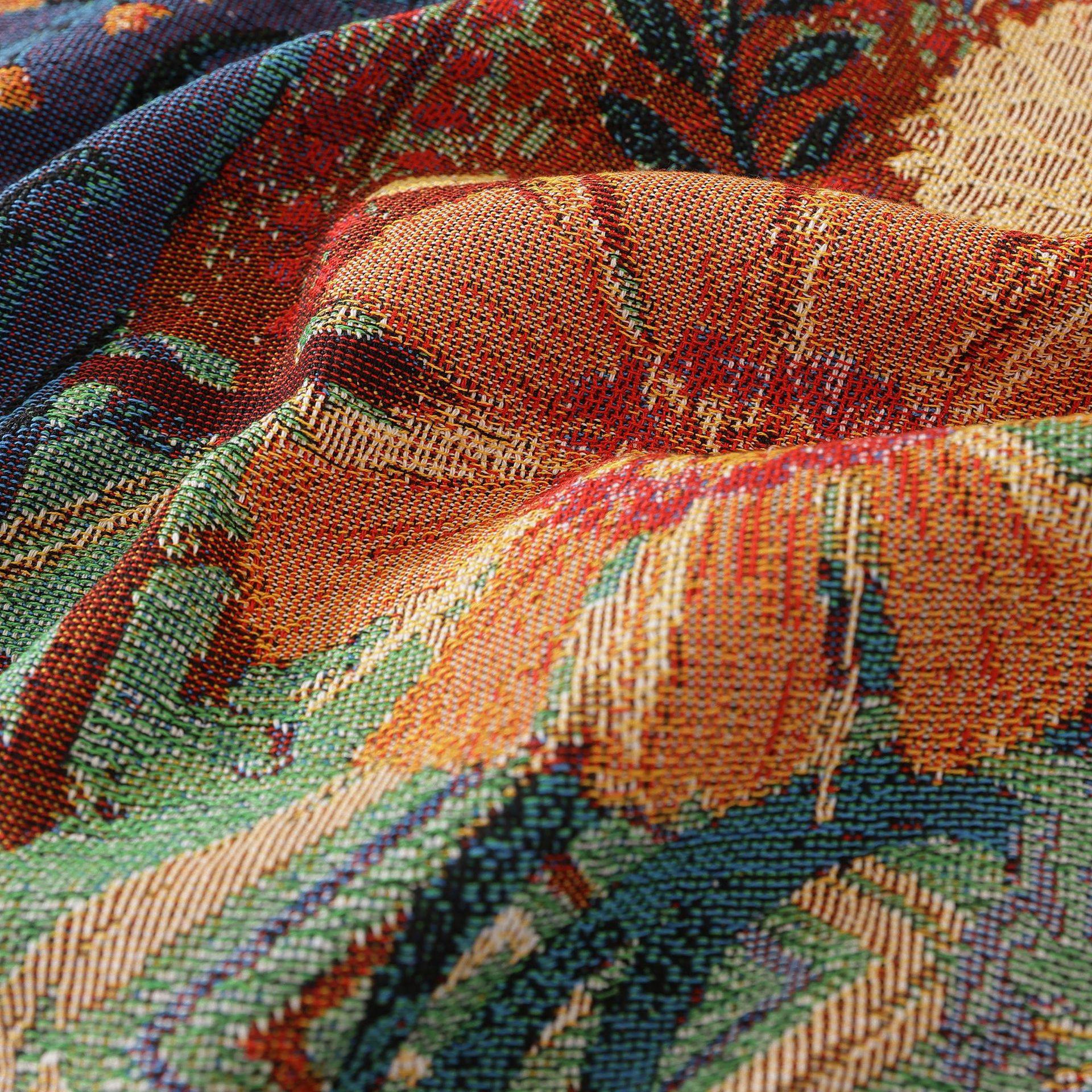 Purple Lady Floral Sofa Blanket Sofa Towel Thread Blanket Decorative Tapestry Camping Blanket Air Conditioning Cover Blanket Double-Sided Use