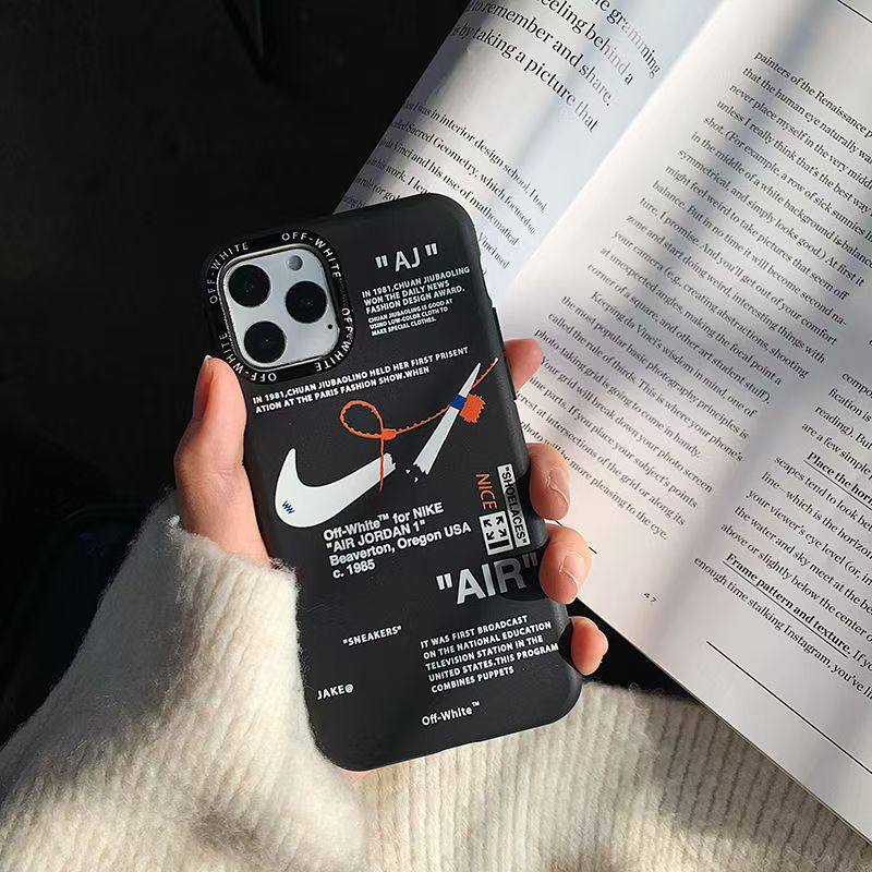 Phone14por phone case 16Pro silicone NIKE fashion brand broken hook 15 anti-fall 118Plus men's and women's soft case