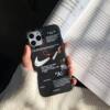 Phone14por phone case 16Pro silicone NIKE fashion brand broken hook 15 anti-fall 118Plus men's and women's soft case