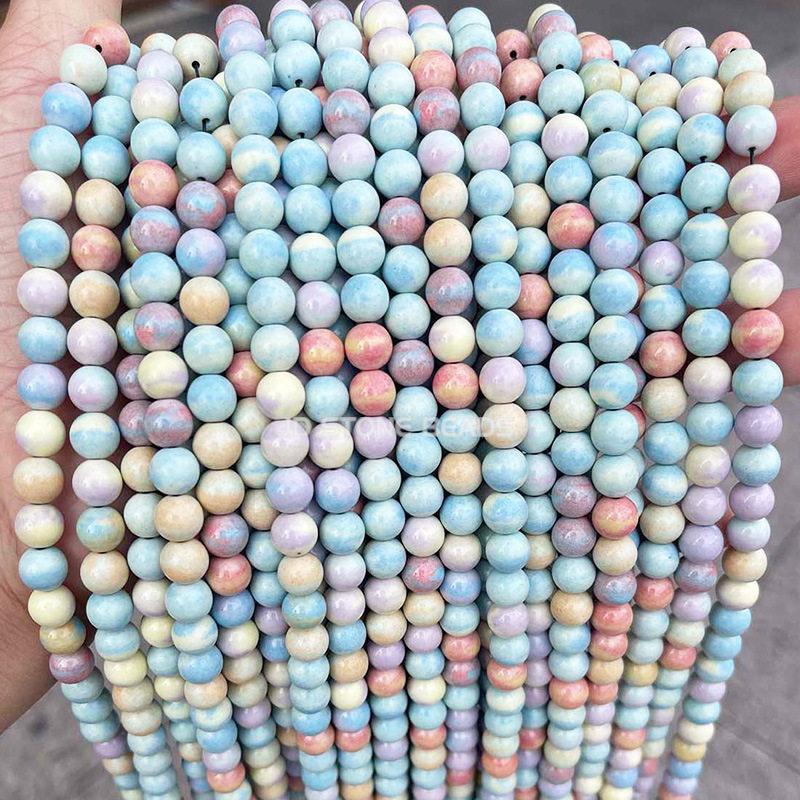 晶德珠宝天然石散珠diy饰品配件串珠子个性杂石半成品现货批发