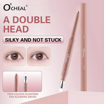 Ocheal Cross-Border Southeast Asia Double-Ended Double-Ended Silkworm Pen to Brighten the Shadow Two-In-One Stereo Silkworm Eye Multi-Purpose Pen