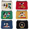 Cartoon Mickey coin purse canvas bag card bag simple fabric coin small bag cartoon cotton storage bag