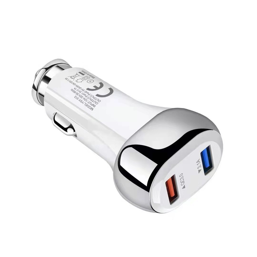 Car charger fast charging one drag two qc3.0 cigarette lighter conversion plug car Universal usb fast car charger