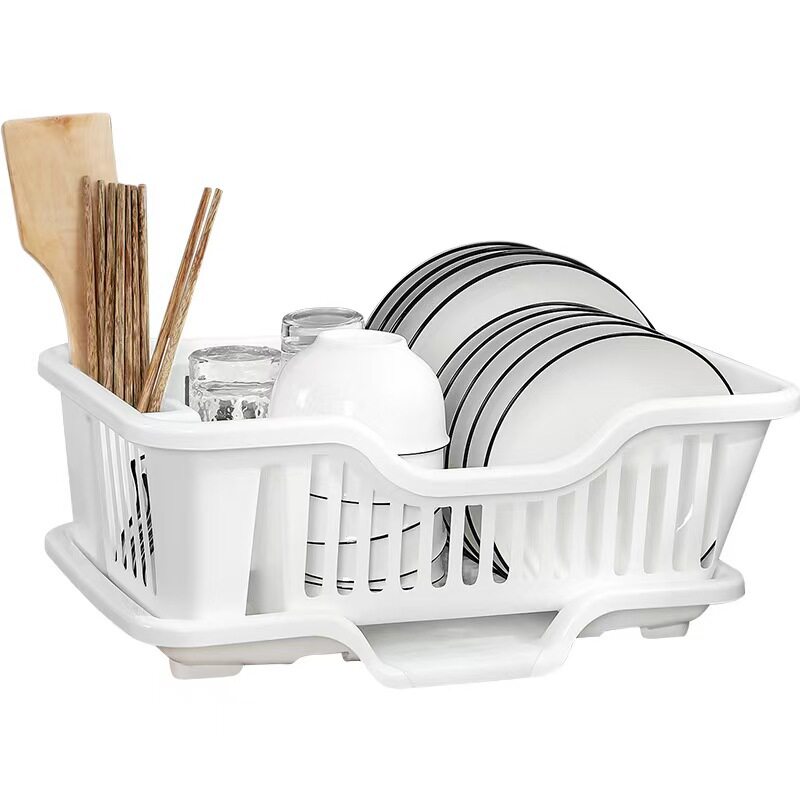 Kitchen Drainable Movable Plastic Sink Storage Rack Household Tableware Storage Rack Bowl and Chopsticks Water-Draining Storage Box