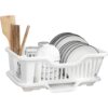 Kitchen Drainable Movable Plastic Sink Storage Rack Household Tableware Storage Rack Bowl and Chopsticks Water-Draining Storage Box