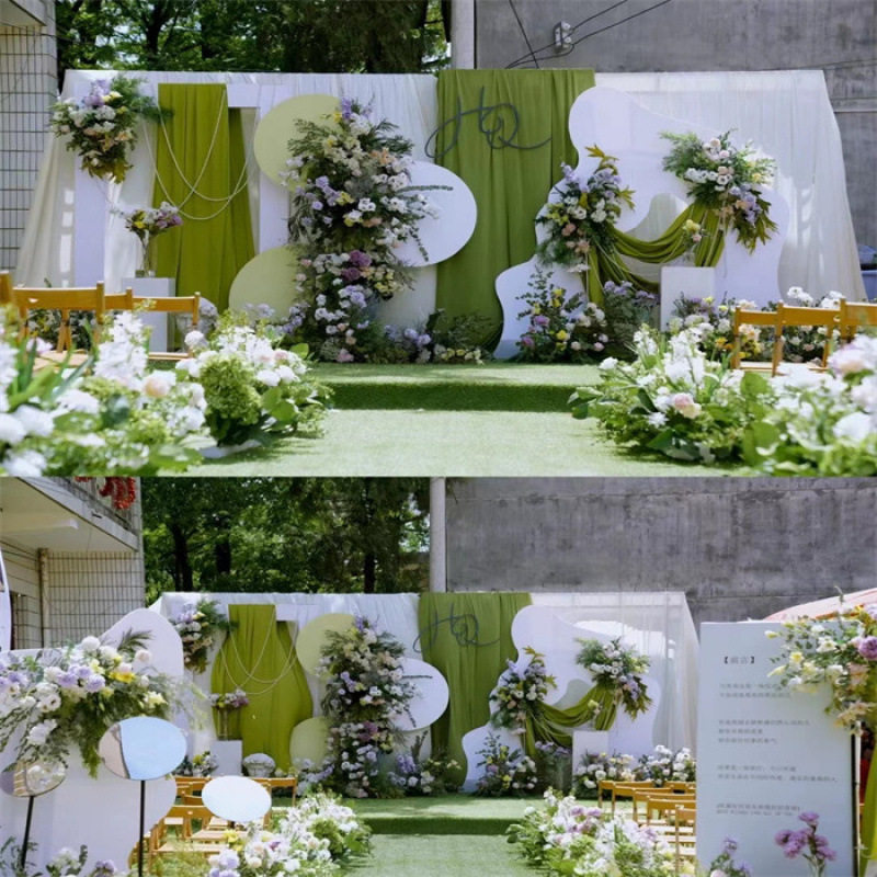 Wedding Milk Silk Stretch Fabric Korean Gauze Stage Background Decoration Wedding Hall Decoration Curtain Arch Hotel