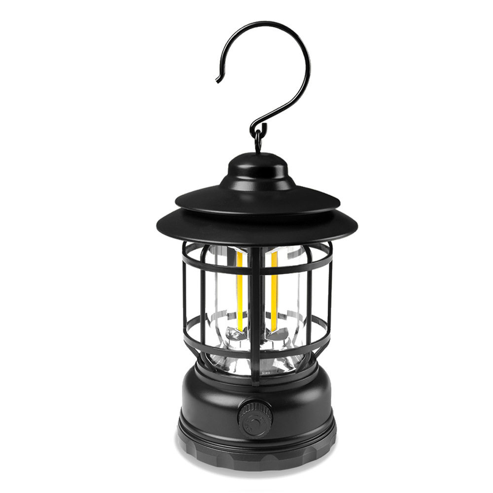 Lytle outdoor camping retro camping lantern outdoor special tent light cob rechargeable lighting portable lamp