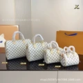 White checkered pillow