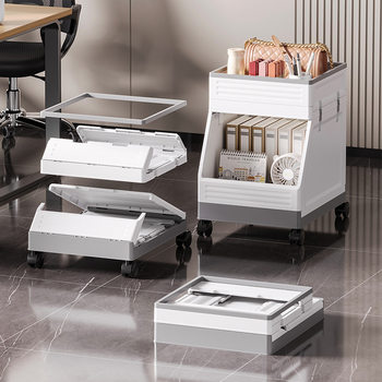 Factory Direct Sales Multi-Layer Storage Rack Storage Rack File Book Student Desktop Storage Box Desktop Wheeled Storage Rack