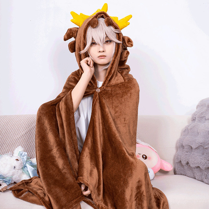 The original god factory wholesale flannel cos clothing bell from lazy blanket cape air conditioning blanket cosplay women's lunch break blanket