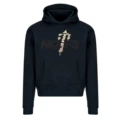 The black sweatshirt embroidery style is as shown in the picture