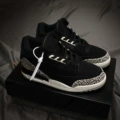 Linxiang aj4 pure black stripes