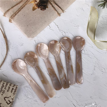 Sea Shell Spoon Ice Cream Tableware Home Hotel Creative Caviar Spoon Pink Spoon 9cm Western Food