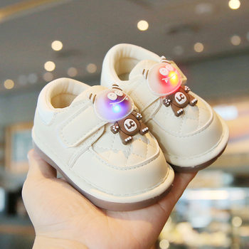 Soft-Soled Non-Slip Shoes for Boys and Girls Aged 1 to 2 Years Old, Small Infants and Kidsren's Sandals with Lights, Toddler Shoes That Make Noise