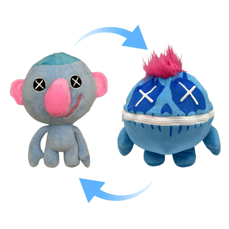 跨境新品恐怖游戏5周边小丑毛绒玩具节日礼物可爱紫长发女孩公仔