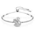 Swan white swan white gold bracelet