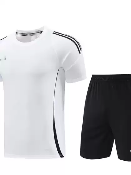 2425 Summer Round-Neck Fashionable Fitness Running Basketball Football Sportswear Short-Sleeved Quick-Drying Training Team Uniform Fans