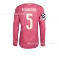 2627 real madrid away long sleeve custom #5 jersey + champions league armband