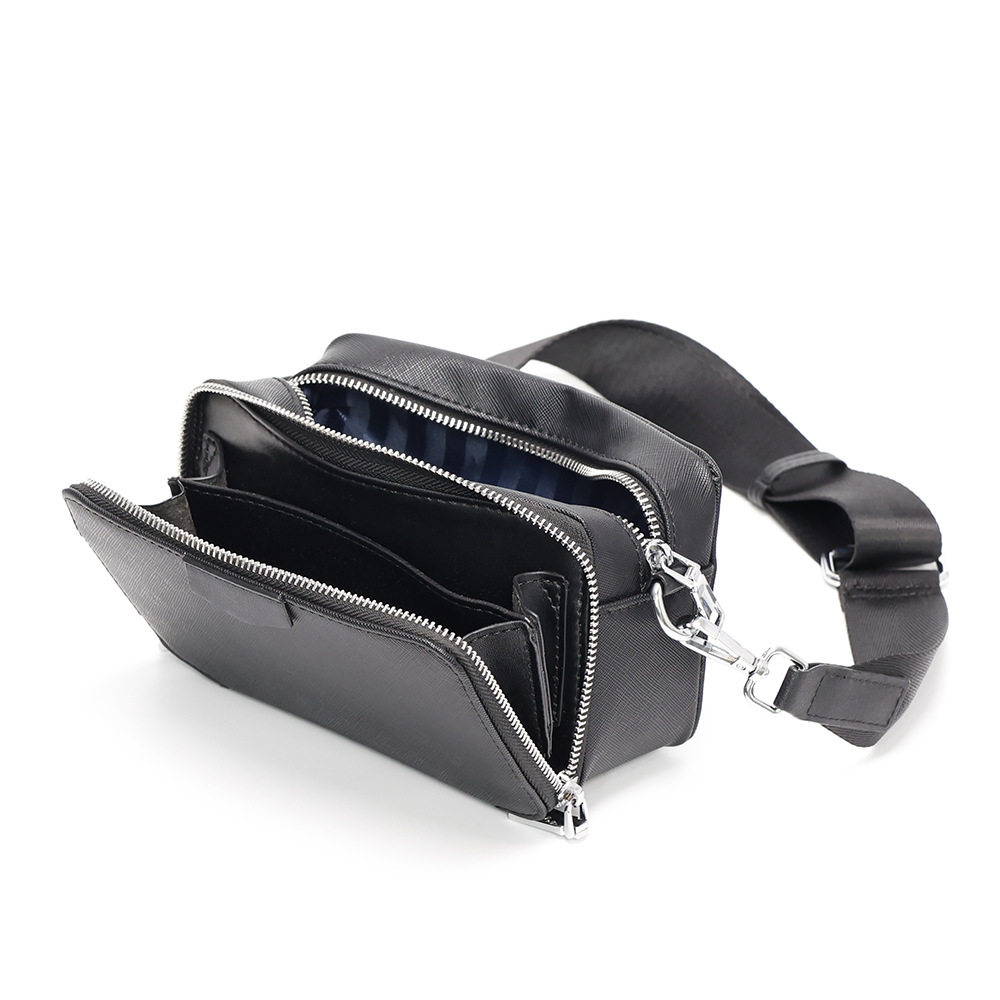 2024 New Korean Style Casual Men's Shoulder Bag Street Fashionable Small Satchel Horizontal Youth Small Backpack Fashionable Bag Batch