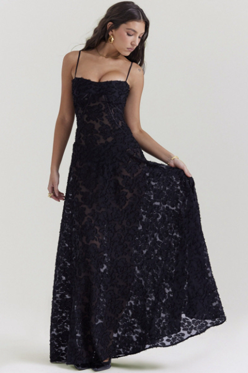 Lace Cami Dress French Style Tie Detail Casual Wear Perfect for Autumn Vacations Wholesale Available