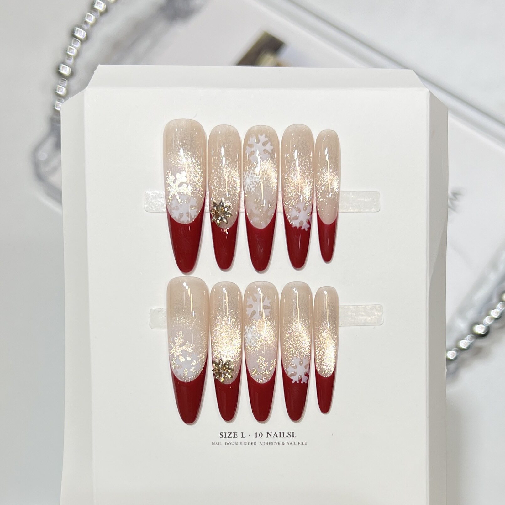 [Fine Dog Wear Armor Collection] Long Manicure Patch Fake Nail Patch Advanced Atmosphere Nude Temperament Armor