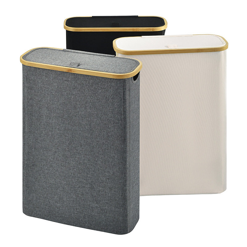 Amazon 600D Cationic Dirty Clothes Basket with Lid Foldable Toilet Roll Paper Storage Basket Multifunctional Storage Basket