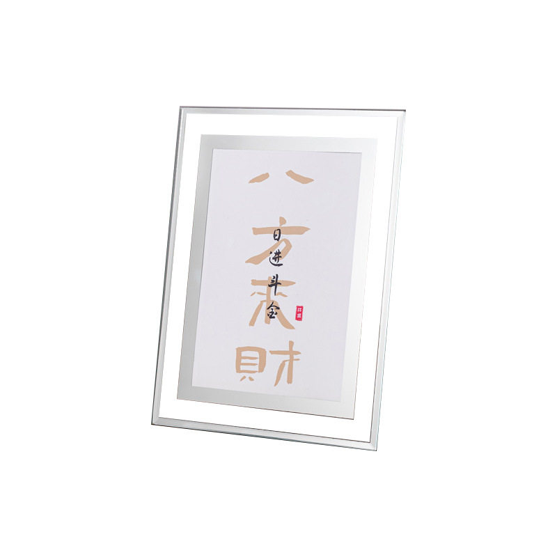 Calligraphy Photo Frame Display 8inch Inspirational Framed Picture Frame DIY Transparent Crystal Glass 7inch 6inch Photo Frame Wholesale