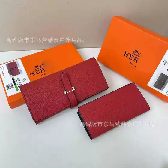 New women's wallet, European and American fashion versatile folding wallet, retro printed multi slot long design, hand-held bag, card bag