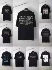 Cross-Border Maison Margiela Digital Print Mm6 Pure Cotton High-Quality Men's T-Shirt Women's Short-Sleeve Trendy