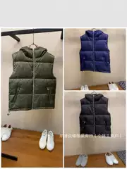 Autumn and Winter Popular Embroidered Cotton Vests for Men and Women, Dark Pattern Jacquard Hooded Thickeneded Warm Couple Trendy Vests