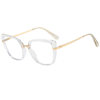 2026 New Trendy Cat-Eye Optical Frames Tr90 Anti-Blue Light Non-Prescription Glasses Spring Legs European and American Style Glasses Wholesale
