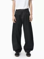 Mtlclothes Men's Clothing | Korean Style Simple Raw Cow Wide-Leg Three-Dimensional Scimitar Loose Washed Jeans Casual Trend