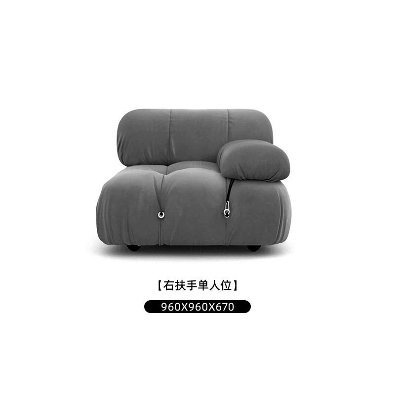 小红书同款网红沙发布艺经典模块沙发客厅自由组合方块羊羔绒沙发