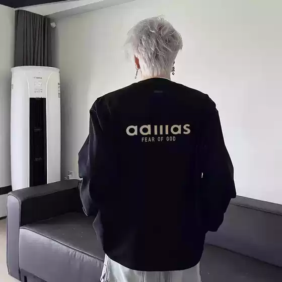 ESSENTIALS New Autumn and Winter Fashion Brand fleece-lined Letter Printed Round Neck Sweat Men's and Women's All-match Top