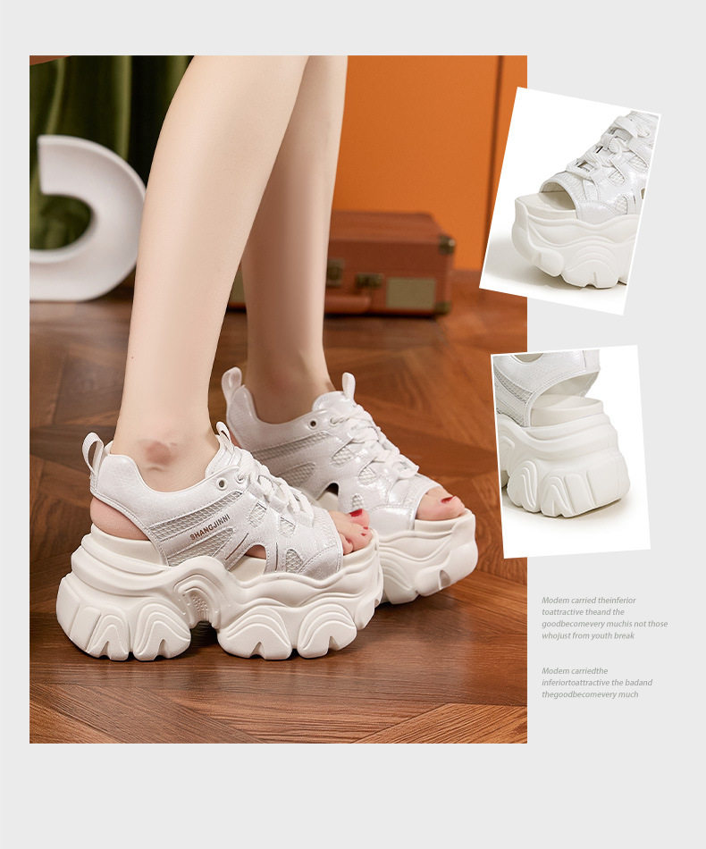 Dép sandal nữ xỏ ngón đế bệt mũi cá đơn giản — Bạc, Trắng chi tiết 3