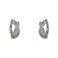 No. 11 silver-crossed small earrings (thick real gold plating)