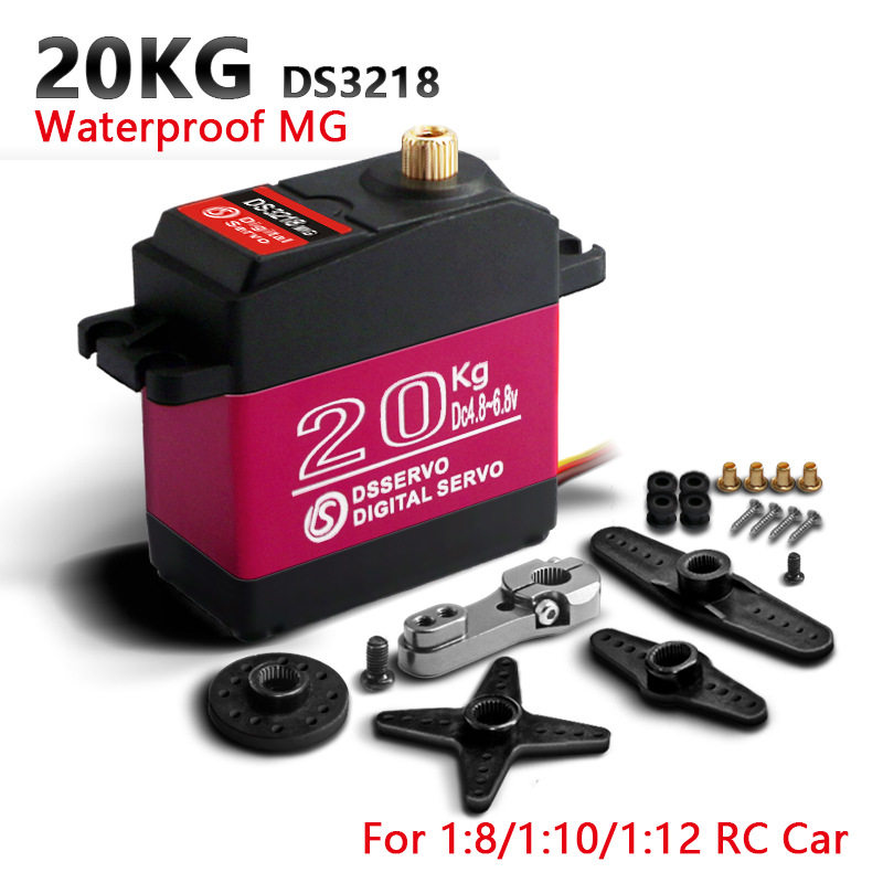 DS3218MG 20 кг металлический цифровой сервопривод с высоким крутящим моментом, 180-градусный робот-манипулятор, подходящий для радиоуправляемого скалолазного автомобиля