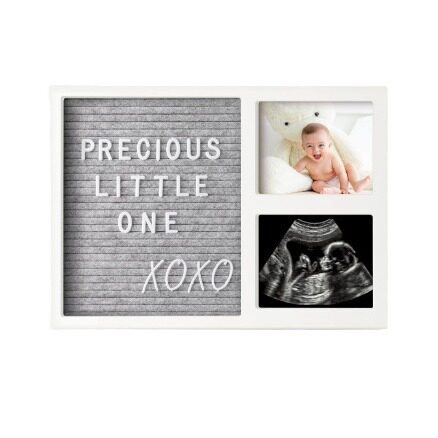 Amazon New felt letter message board with wooden baby growth commemorative album Baby growth photo frame