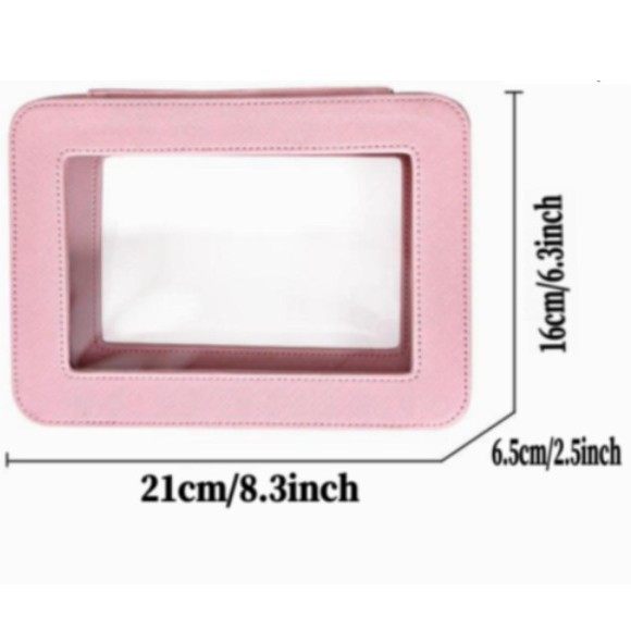 Cross-Border Hot-Selling Ready-Made Transparent Cosmetic Bag Cross-Border Portable Cosmetic Storage Box Waterproof Travel Toiletry Bag