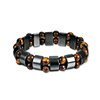 Natural Tiger Eye Stone Black Magnetic Magnet Bracelet for Teenagers and Men Retro Double Row Holiday Gift Magnetic Bracelet