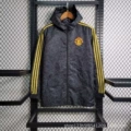 Manchester united - single-sided hooded windbreaker with black stripe