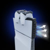 PS5slim host rear cooling fan with RGB light effect PS5 game handle two-seat charging two-in-one suit