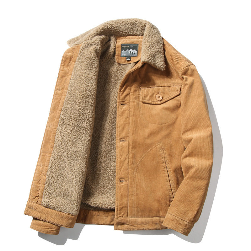 Factory wholesale winter corduroy men's cotton-padded jacket collar casual cotton-padded jacket warm cotton-padded jacket 1852