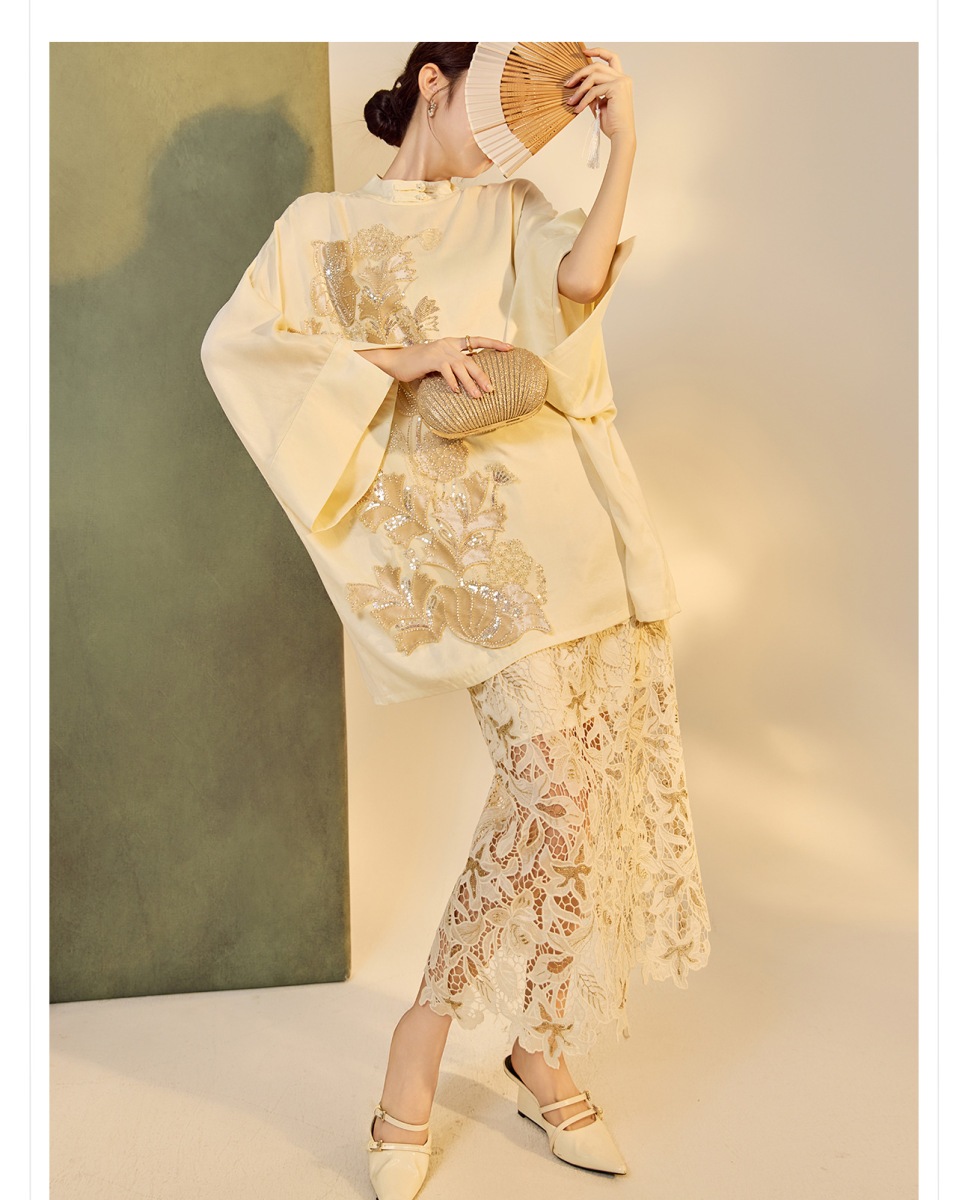 Áo sơ mi nữ dáng rộng tay lỡ thêu hoa cúc dài — Gạo Ánh Trăng (Giao hàng trong 7 ngày), Gạo Ánh Trăng (Giao hàng trong ngày)