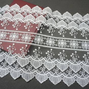 36cm Milk Silk Lace Mesh Three-Dimensional Embroidered Lace Table Flag Wedding Decoration Rectangular Coffee Table Cloth Cover