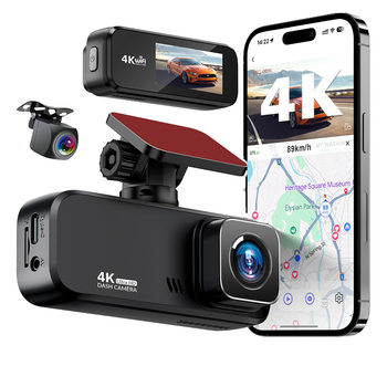 Cross-Border 2025 4K Driving Recorder Hd Dual Lens 1.97inch Ipswifi Inter-Connected Car Recorder