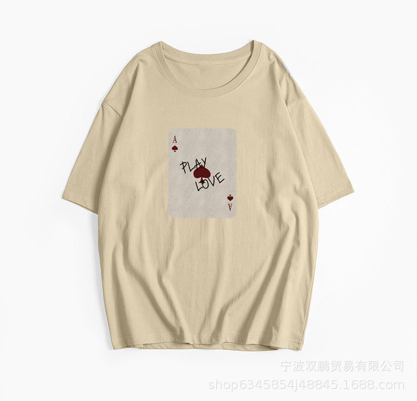 Cotton Short Sleeve T Shirt Loose Fit Round Neck Soft Fabric Unique Print Casual Wear for Women OEM Available