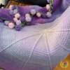 ✅ Gradient Purple Pointed Rose Bouquet Blanket Finished Product Eternal Flower Nap Blanket Hand-Woven Decorative Blanket