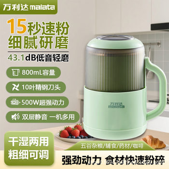 Household Electric Meat Grinder, Wet and Dry Dual-Use Grinding and Cooking Machine, 3C Certified Stainless Steel, Small Multi-Functional for Home Use