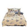 Winter Bed Four-piece Milk Velvet Quilt Cover Flannel Bed Sheet Student Dormitory Double-sided fleece-lined Three-piece Set Home